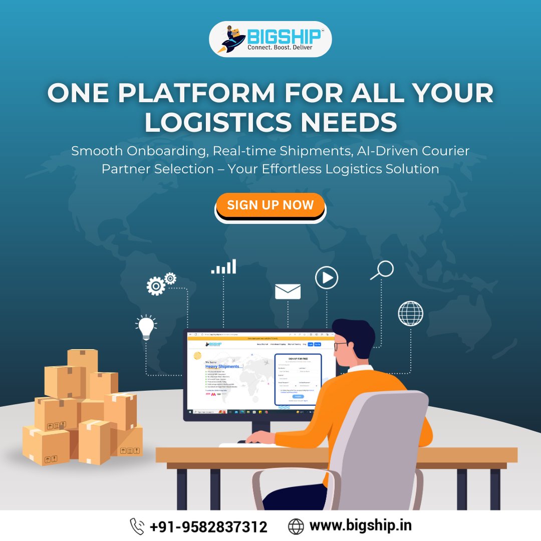Discover the ultimate solution for all your logistics needs with BigShip. Streamline your shipping process and enjoy unparalleled convenience, efficiency, and reliability. 
.
.
.
.
#BigShipLogistics #OnePlatform #EfficientShipping #LogisticsSolutions