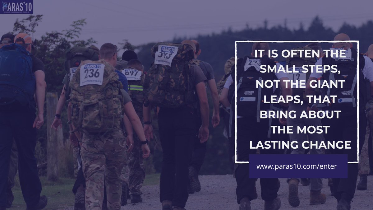 Consider this your sign to take a 'small step' &amp; enter PARAS'10 Catterick 2024.

With 232 days until you hear us shouting 'Stand by, GO!' over the breezy hills of Catterick Garrison, there's time enough for anyone to make it their year.

paras10.com/enter

#feelgoodfriday