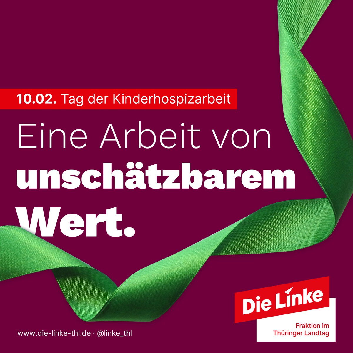Zum Tag der #Kinderhospizarbeit <a href="/CordulaEger/">Cordula Eger</a>: „Dieser Tag ist für uns eine Gelegenheit, nicht nur die Arbeit der Mitarbeiter:innen in den Kinder- und Jugendhospizen zu würdigen, sondern auch den betroffenen Familien unser tiefes Mitgefühl auszusprechen.“ 👉die-linke-thl.de/aktuelles/star…