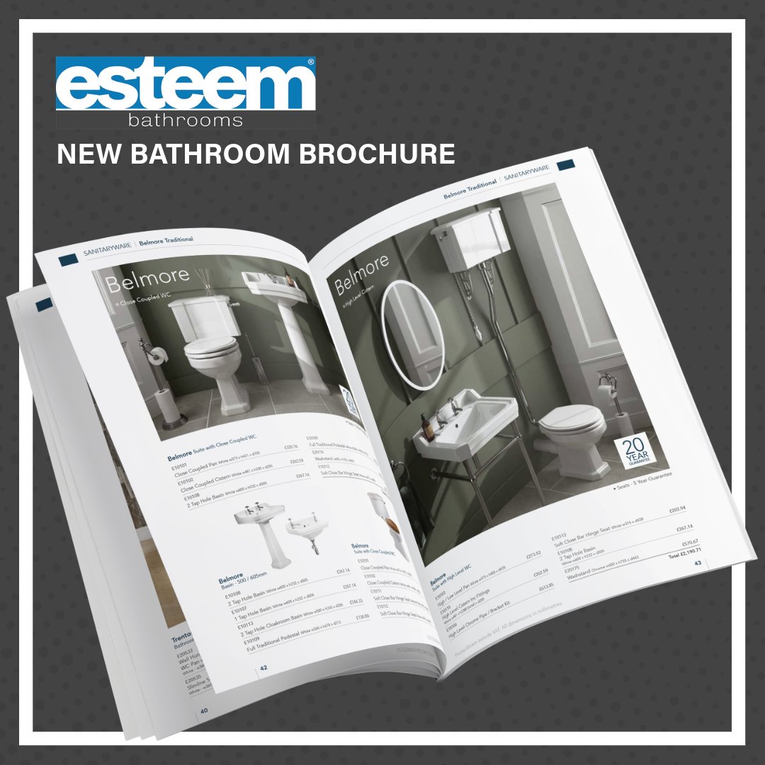 View the new Esteem Bathrooms brochure! Packed full of inspirational bathroom products that have been carefully selected from leading manufacturers and suppliers to offer you a wealth of choice and styles. View the full brochure: crossling.co.uk/.../Esteem-202…...