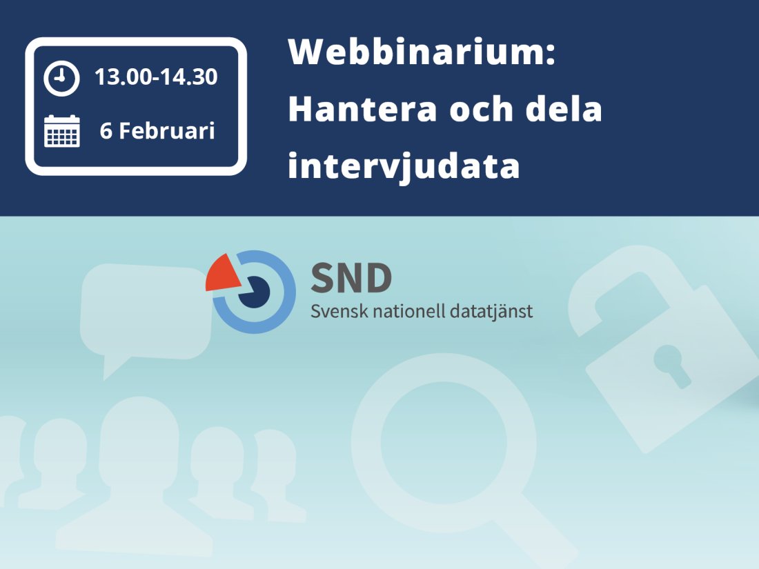 📣 Är du #forskare och missade vårt välbesökta webbinarium om att hantera och dela #intervjudata?
❗️Inga problem, webbinariet är inspelat och går att se på <a href="/sndSweden/">SND</a> YouTube-kanal. 

Du kan ta del av både film och PP-presentationer här: tinyurl.com/ccn25kdk
#forskningsdata