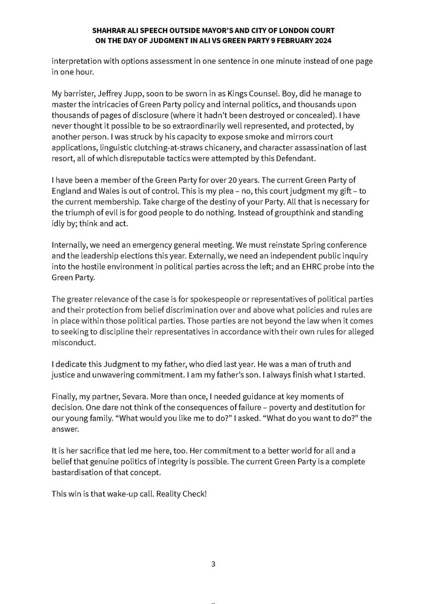 ShahrarAli's tweet photo. 💚⚖️♀️ WE WON!! Here is my speech from outside the courtroom today! Ali Vs @TheGreenParty https://t.co/6mzCs3bA6E