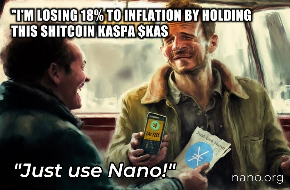 Ghostbanned7's tweet photo. @KaspaGodspa $KAS is the most inflationary AND disinflationary crypto.

Making #Kaspa simultaneously both "a shitcoin" AND "programmed to die".

#JustUseNano. Sustainably-secure hardmoney.
#Nano $XNO https://t.co/mwUSlKGBPD