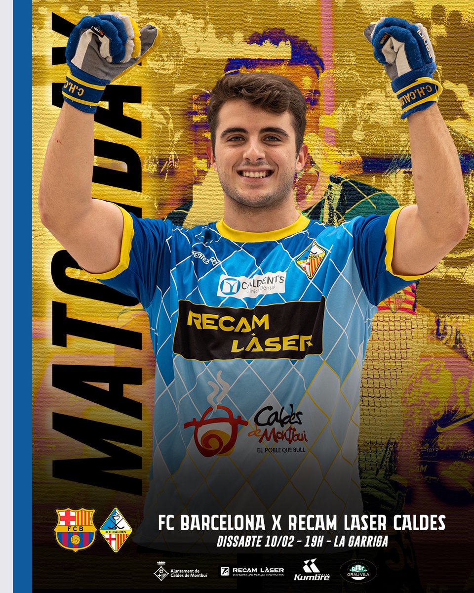 chcaldes's tweet photo. 🔜 Demà disputem les semifinals de la Copa Generalitat!

🆚 @FCBhoquei 
⏰ 19H
📍 La Garriga

👊 #SomhiCaldes

#OKNCat https://t.co/unXrGvsXfF