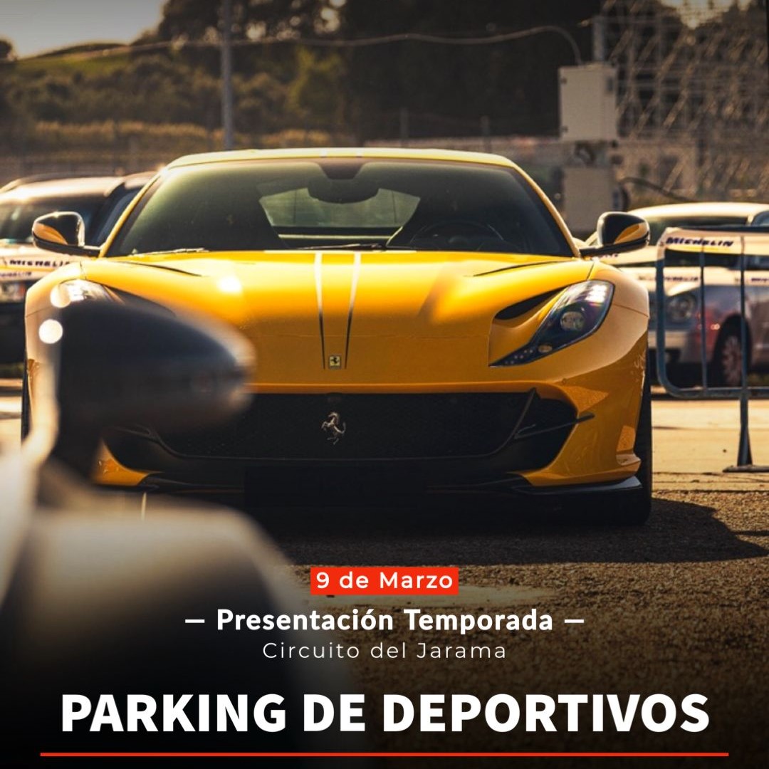 Ya está aquí el Parking de Deportivos de la Presentación de Temporada 8000vueltas.

Si tienes un coche deportivo o clásico, nos vemos el sábado 9 de marzo en el Circuito del Jarama (de 15:00 a 19:00 h).

Inscríbete ya en 8000vueltas.com/experiences