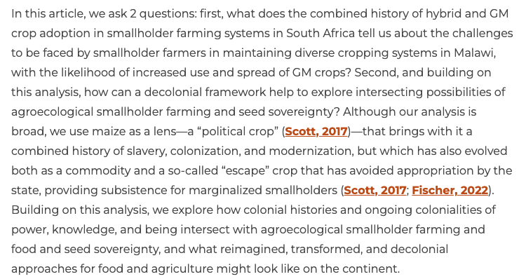 Joeva Rock (@joevarock) on Twitter photo <a href="/GEAP_3/">GEAP3 Network</a> Just published: <a href="/rbeznerkerr/">Rachel Bezner Kerr</a> & @RachelWynberg combine their work in South Africa and Malawi to map the coloniality of food systems in Africa, and to envision decolonial futures.
Available in <a href="/elementascience/">Elementa: Science of the Anthropocene</a> open access: online.ucpress.edu/elementa/artic… <a href="/GEAP_3/">GEAP3 Network</a> Just published: <a href="/rbeznerkerr/">Rachel Bezner Kerr</a> & @RachelWynberg combine their work in South Africa and Malawi to map the coloniality of food systems in Africa, and to envision decolonial futures.
Available in <a href="/elementascience/">Elementa: Science of the Anthropocene</a> open access: online.ucpress.edu/elementa/artic…