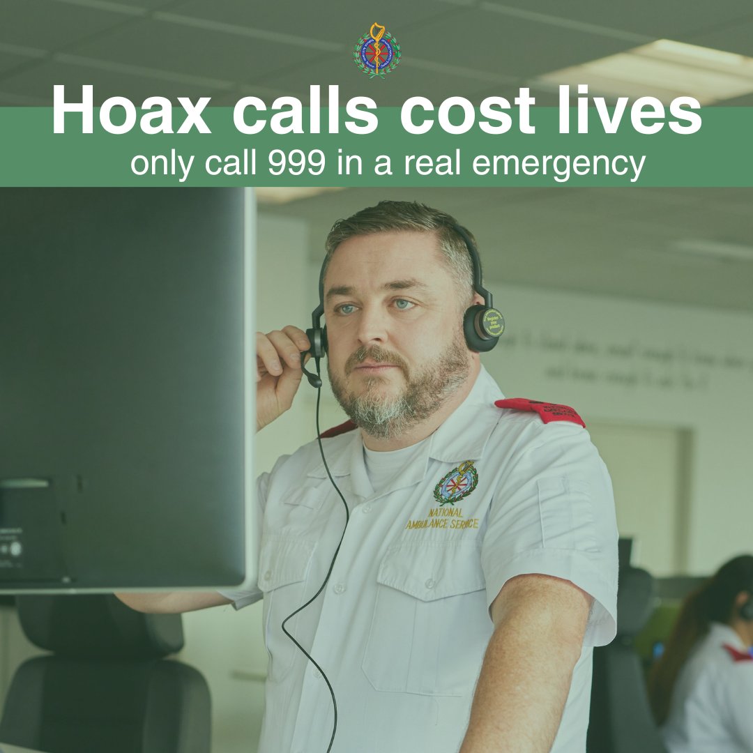 In the last 70 days alone, 204 hoax calls have been made to NAS. 

We treat every call as urgent and cannot assume that any call is a prank, but our paramedics need to attend to genuine emergencies.

Hoax calls cost valuable time, money, and maybe even lives.