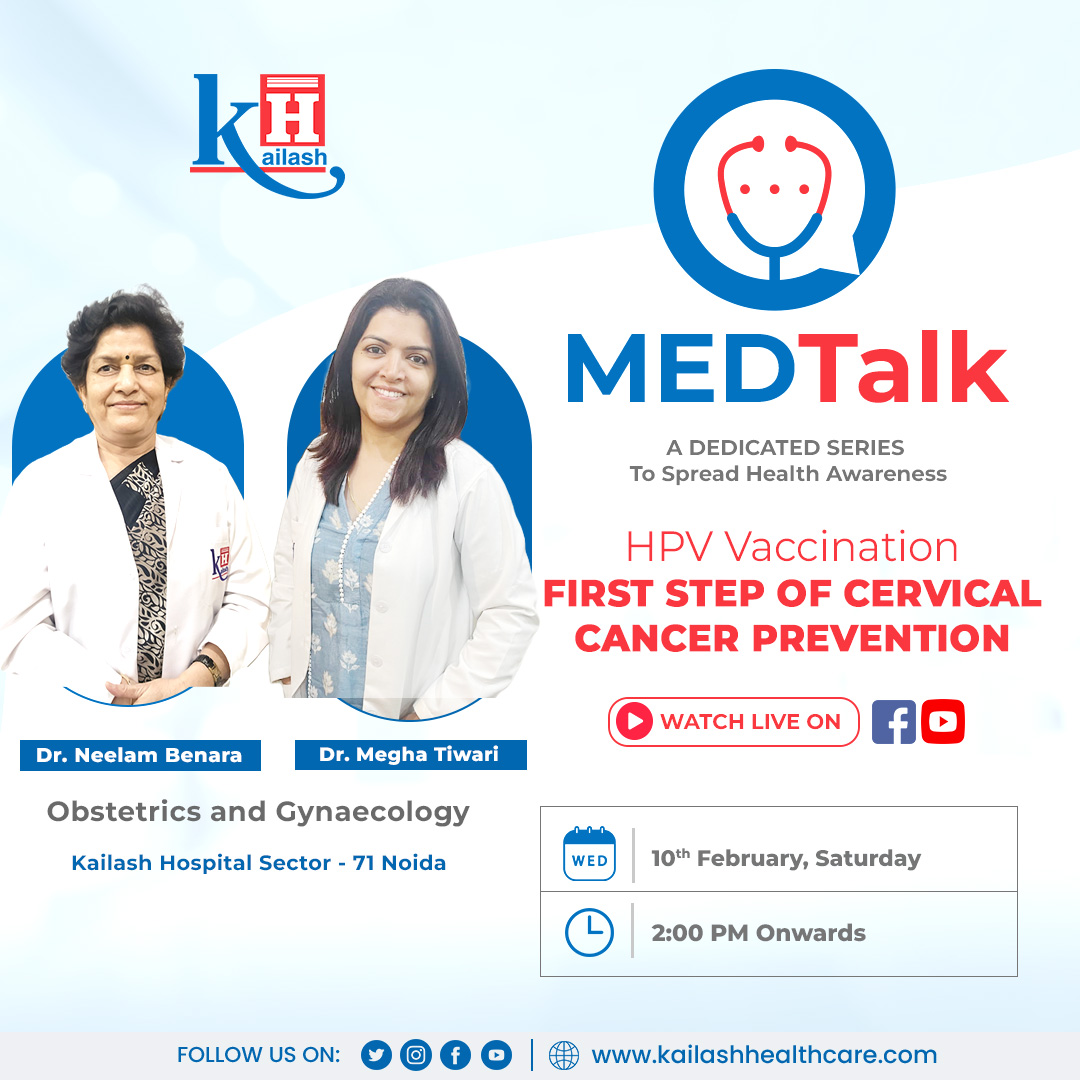 What is #cervicalcancer? Can #HPVvaccination prevent Cervical cancer? Know all about the disease.

Join us LIVE on a Special series of #MEDTalk on HPV Vaccination: First Step to Prevention by Dr Neelam Benara & Dr Megha Tiwari, Consultants Obst & Gynaecologists Kailash Hospital…