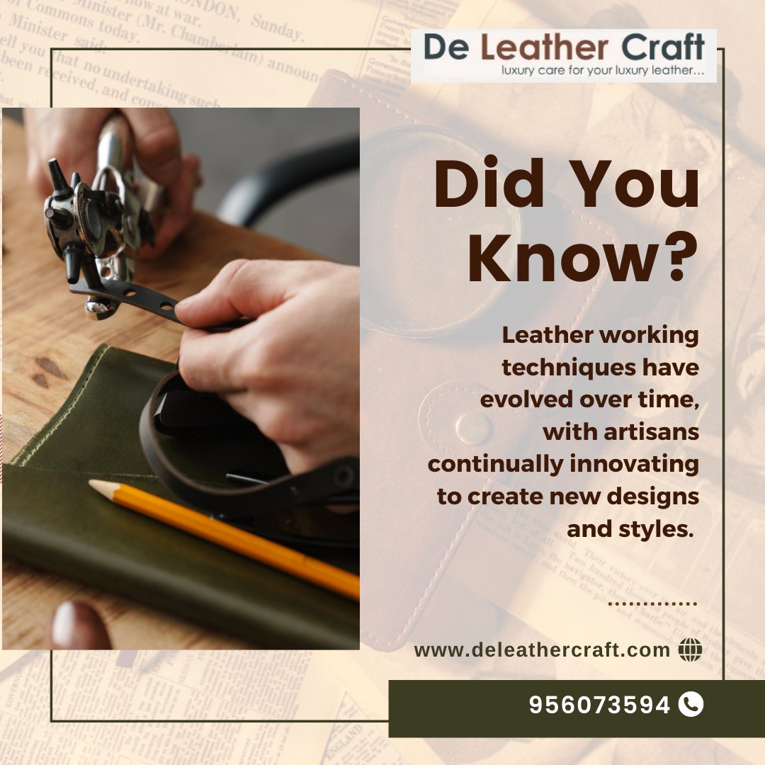 From ancient traditions to modern marvels, leatherworking techniques have continually evolved, driven by artisans' innovation and creativity.

.

.

#LeatherCraft #ArtisanalDesign #Handcrafted #Innovation #TimelessCraftsmanship