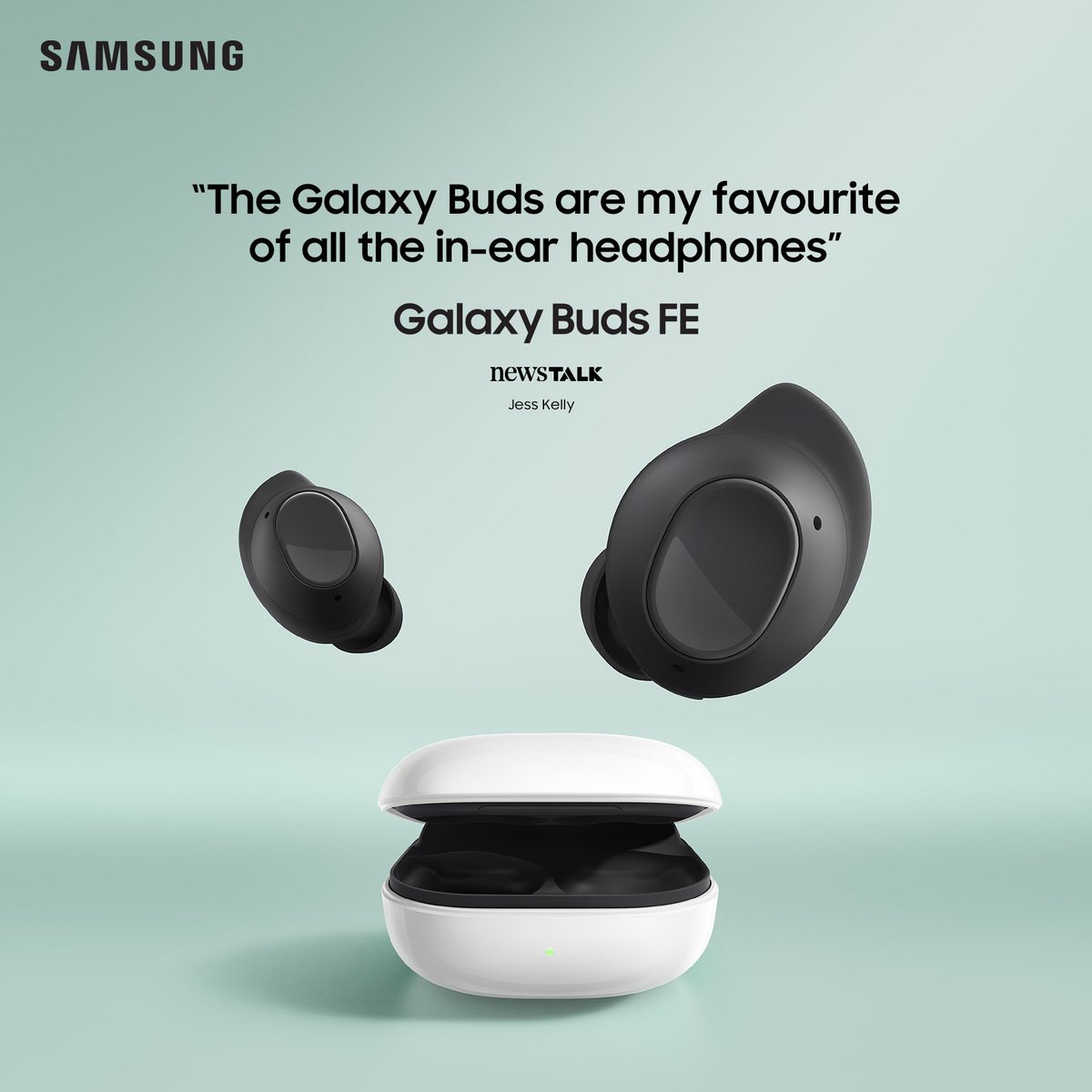 Here’s what Jess Kelly from Newstalk has to say about the new Galaxy Buds FE.​ Available now.​ Galaxy Buds FE Graphite | (samsung.com)