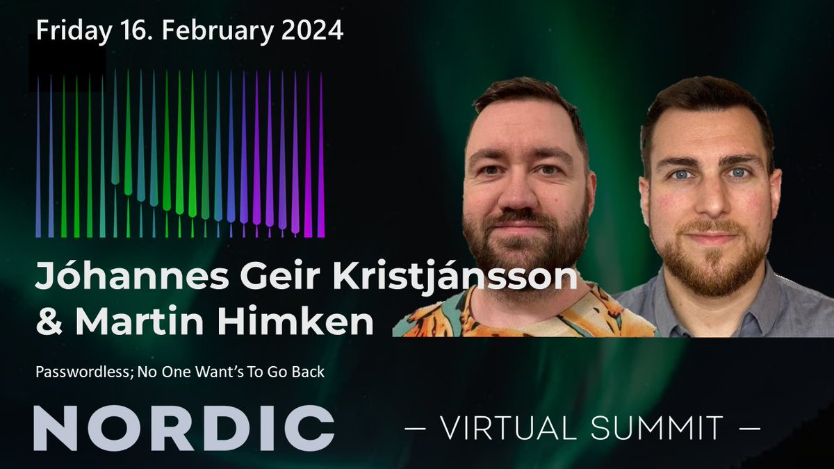 Who needs passwords anyhow? They are so last season.. Join <a href="/jgkps/">Jóhannes</a> and <a href="/MHimken/">Martin Himken | MVP</a> for more on how to go fully passwordless, reducing your threat surface, and making sign in's easier for end-users! Its a win-win. Register today nordicvirtualsummit.com/register/ #EntraID #PasswordLess