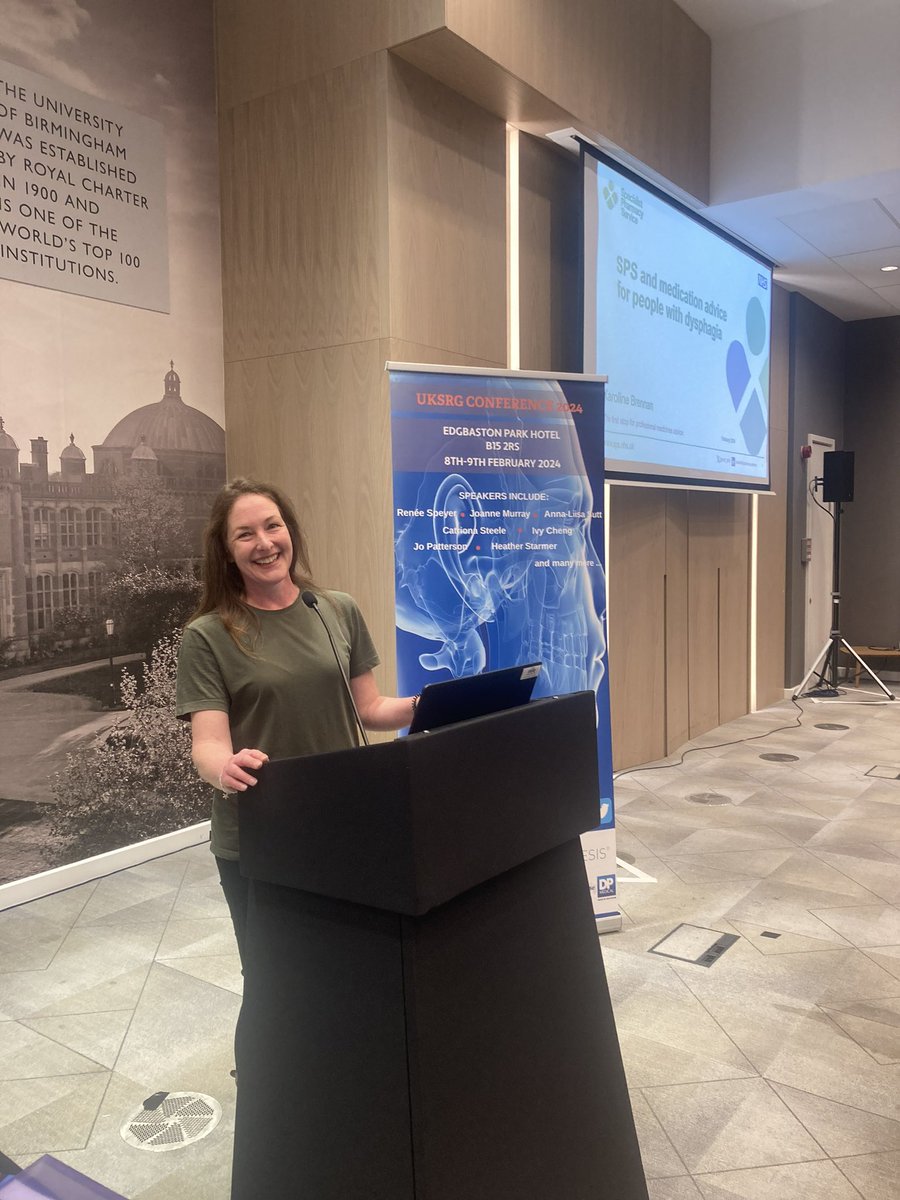 Karoline Brennan, an SPS Medicines Advice pharmacist, is speaking at @UKSRG2 about our resources for HCPs supporting people with dysphagia.

Resources available here: sps.nhs.uk/home/guidance/…

#UKSRG #UKSRG2024