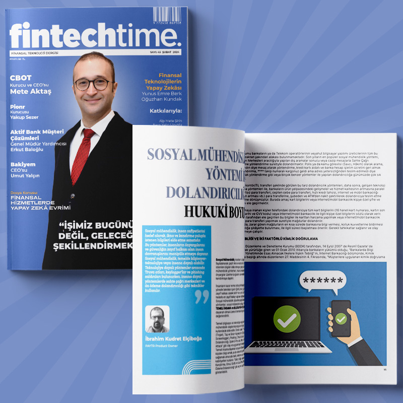 fintechtime's tweet photo. PAYTR Product Owner İbrahim Kudret Elçiboğa, Fintechtime Şubat sayısı için yazdı "Sosyal Mühendislik Yöntemi ile Dolandırıcılığın Hukuki Boyutu".

Makaleyi okumak için:
https://t.co/OTUwzbDNCo

Fintechtime, Türk Telekom e-dergi, dMags ve Magzter'de https://t.co/NVQ0LhghiS