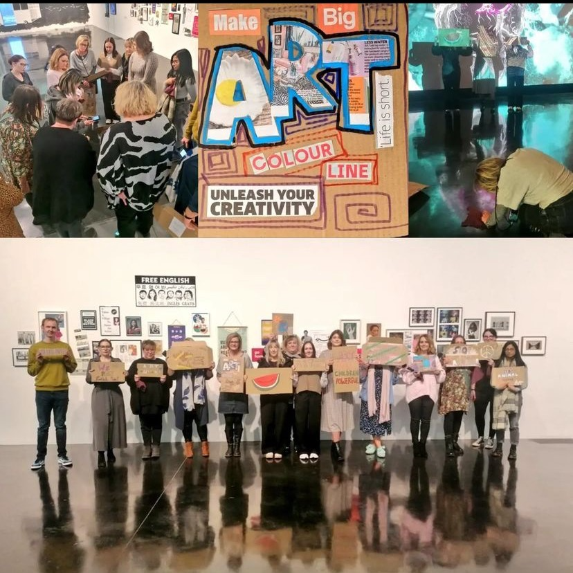 PhoenixCollHQ's tweet photo. 🧑‍🎨🎨Ms. Brown and Miss Taylor had a fabulous day with 13 #BlackCountry and #Telford Art teachers engaging in the Contemporary Art in the Classroom CPD Programme. Thank you to @ArtsConnectWM and @newartgallery.🎨🧑‍🎨 https://t.co/ujyKiLNfcN