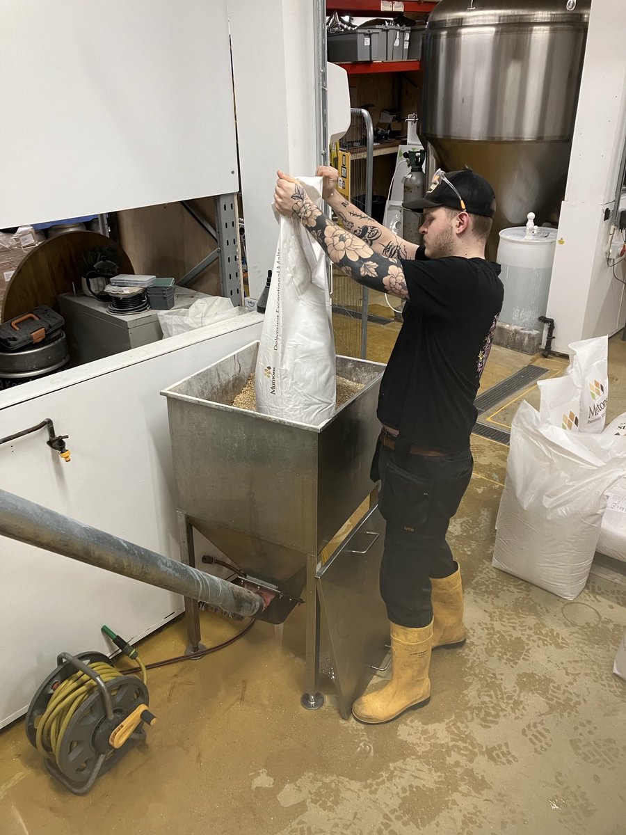 AdamDarnes's tweet photo. Had a great day yesterday with @DocksBeers &amp; @totalbrewinguk for our BeerX Collab using @MuntonsPlc Super Pale Malt 

#DocksBeers #CraftBrewing #CraftBeer #UKBrewing #Beer #BeerPorn #Brewing #BeerX #BeerX2024 #MuntonsMalt #Malt #Grimsby #SIBA #NZHops #NewZealandHops https://t.co/YTR6DYGtQ0