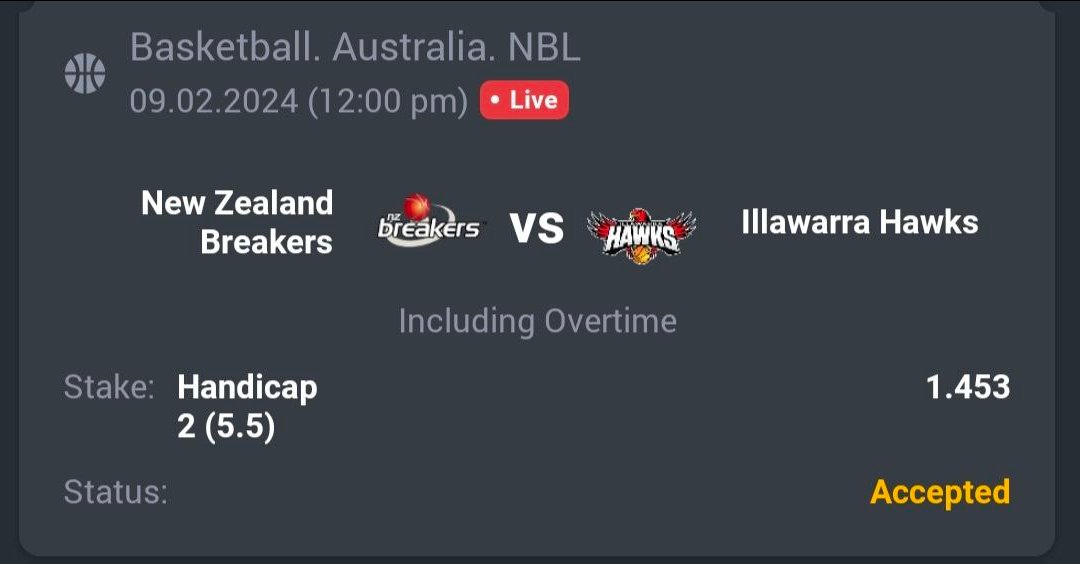 A3RBET's tweet photo. Basketball - NBL

🏀 Illawarra Hawks +5.5
🔖 1.45
💵 10 Units

#GamblingTwitter #SportsBetting #TeamParieur #SportsBet #Betting #FreePicks #A3RBET #SportsBettor

#NBL #NBL24 #NBLTwitter #Aussies #NBLPicks #NBLBets #NewZealandBreakers #NZ #BreakersNZ #SkyCity #BreakDat

Like + RT https://t.co/UjBBCHeN7r