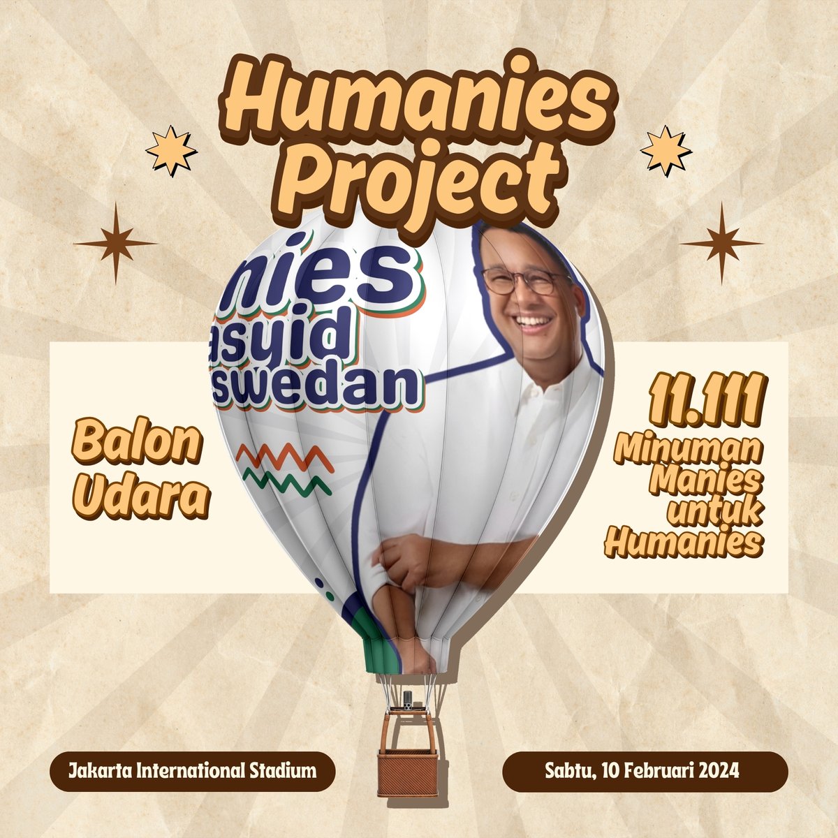 humaniesproject's tweet photo. 𝙃𝙪𝙢𝙖𝙣𝙞𝙚𝙨 𝙋𝙧𝙤𝙟𝙚𝙘𝙩 𝙎𝙥𝙚𝙘𝙞𝙖𝙡 𝙆𝙪𝙢𝙥𝙪𝙡 𝘼𝙠𝙗𝙖𝙧
Let's check it out❗
Project detail sudah tertera dan pastikan untuk bookmark Humanies. Sampai jumpa di Jakarta Internasional Stadium 👋🏻
Mohon menjaga ketertiban selama project berlangsung ya.
@aniesbaswedan @cakimiNOW