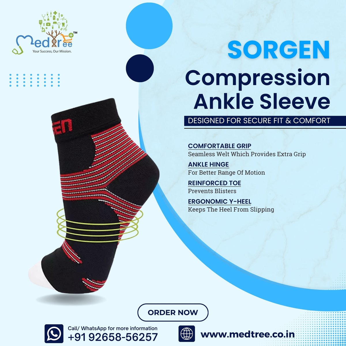 Medtreeindia's tweet photo. Sorgen Compression Ankle Sleeve
Buy Now: https://t.co/vqkUK5mxaW
#anklesleeve #CompressionSocks #compression #compressiontherapy #compressionsleeves #sorgen #FootCare #legcompression #compressionsleeve #orthopedics #orthopaedic #OrthopedicProducts #buynow #medtreeindia #MedTree https://t.co/U06tTGV8ug