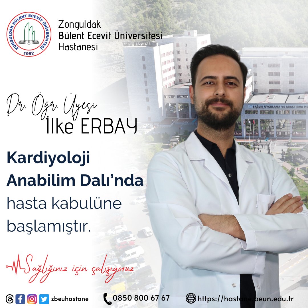 Zonguldak Bülent Ecevit Üniversitesi Hastanesi olarak akademik kadrolarımız büyümeye devam ediyor…

Dr. Öğr. Üyesi İlke ERBAY Kardiyoloji Anabilim Dalı’nda hasta kabulüne başladı.
