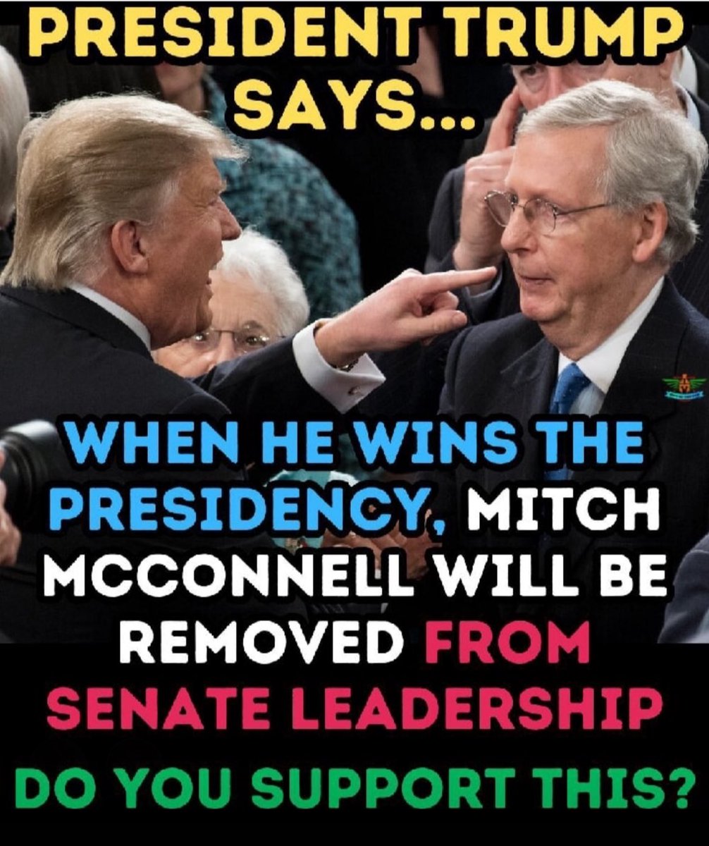 GigaBeers's tweet image. Who agrees w Trump? Chyna Mitch has to go!!