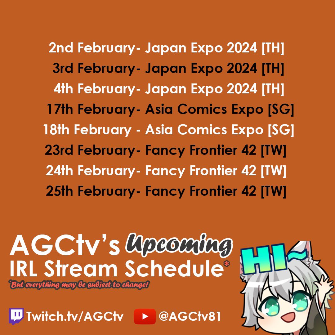 Here’s the update for the rest of February. Also a quick Lunar New Year shoutout to everyone that celebrates it or gets a holiday weekend! Come hang out this weekend for some chill gaming streams if you’ve got nothing to do!