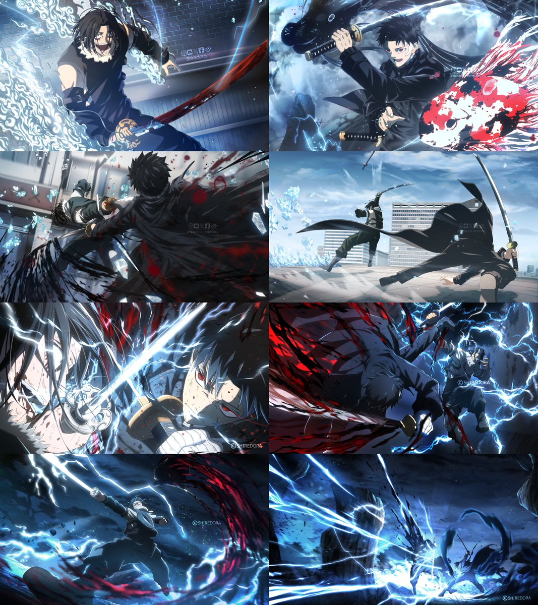 shiredora_'s tweet photo. Chihiro vs Sojo artwork collage 🔥
#Kagurabachi #カグラバチ    

 Follow me for more Kagurabachi artworks 🙏 https://t.co/nD2MalNBEj
