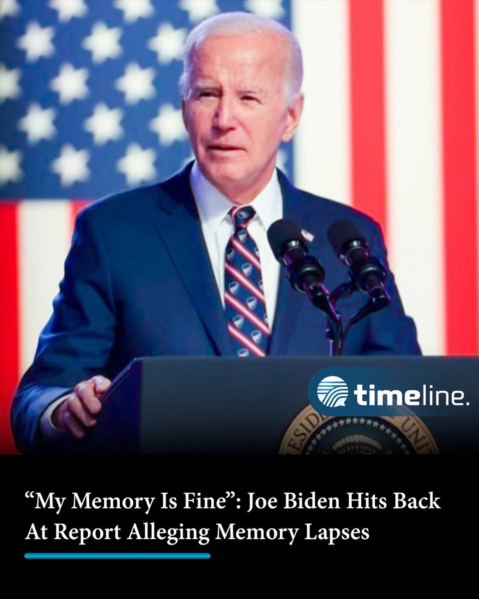 timelinelatest's tweet image. “My Memory Is Fine”: #JoeBiden Hits Back At Report Alleging #MemoryLapses

timelinedaily.com/world/my-memor…