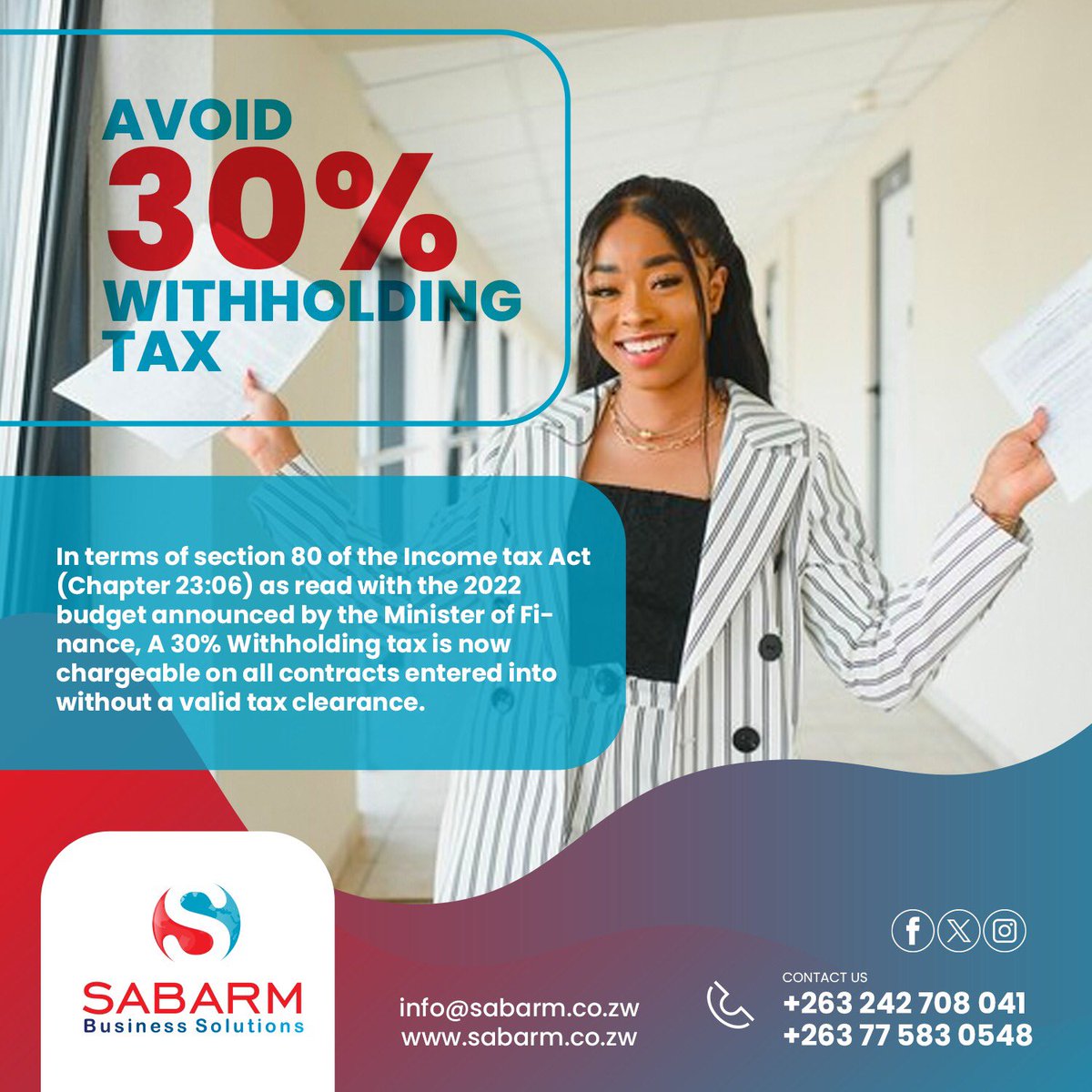 Did you know that you stand to lose 30% of your money in any transaction if you do not have a valid tax clearance certificate?