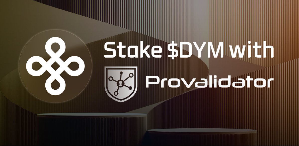 Provalidator's tweet photo. Struggling to stake $DYM?
Follow these easy steps to stake with #Provalidator🥩:
1⃣ Add @dymension to your @MetaMask wallet:
https://t.co/5pW2fxsi5w
2⃣ Connect your wallet on Dymension Portal:
https://t.co/uiIIQGgvIe
3⃣ Find Provalidator and stake with us!
Happy Staking! https://t.co/e9hAwofoKM