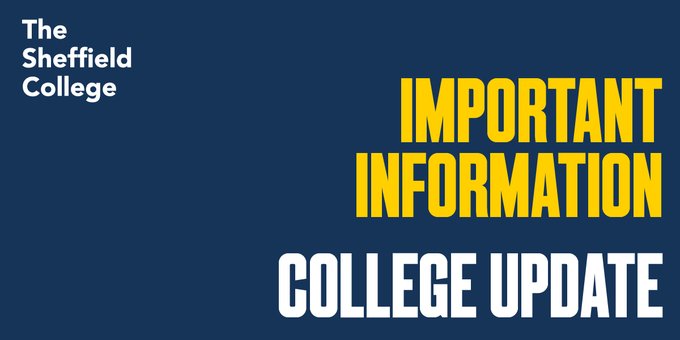 sheffcol's tweet image. All campuses will be open as normal today. 

Please wrap up warm and take care when travelling in. Thank you.