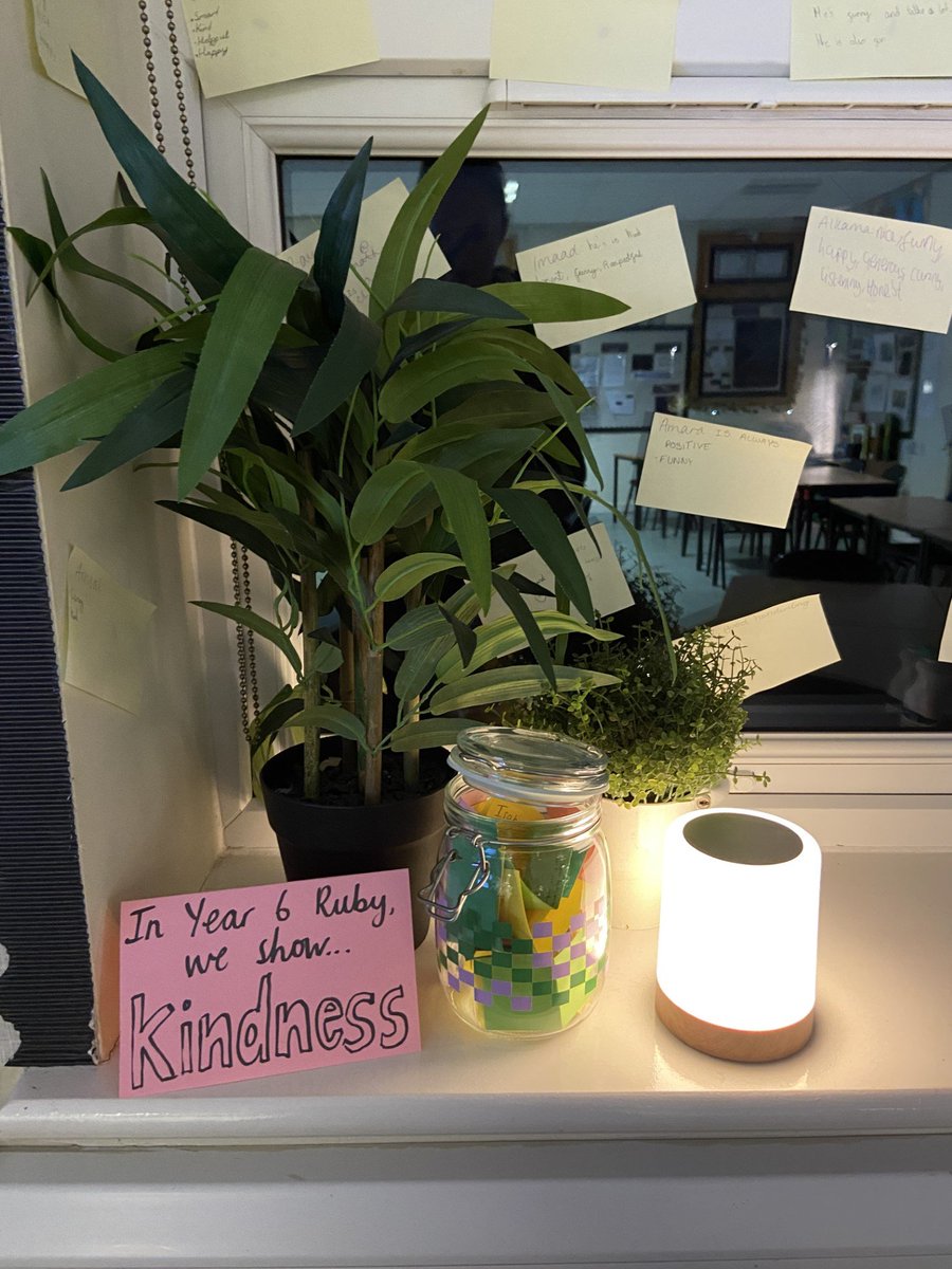 Year 6 Ruby are finishing this week with a full kindness jar - we can't wait to read them later on and see how we have supported each other this week <3 @FocusTrust1 #caredarefairshare #PositiveEnergy #BeKind