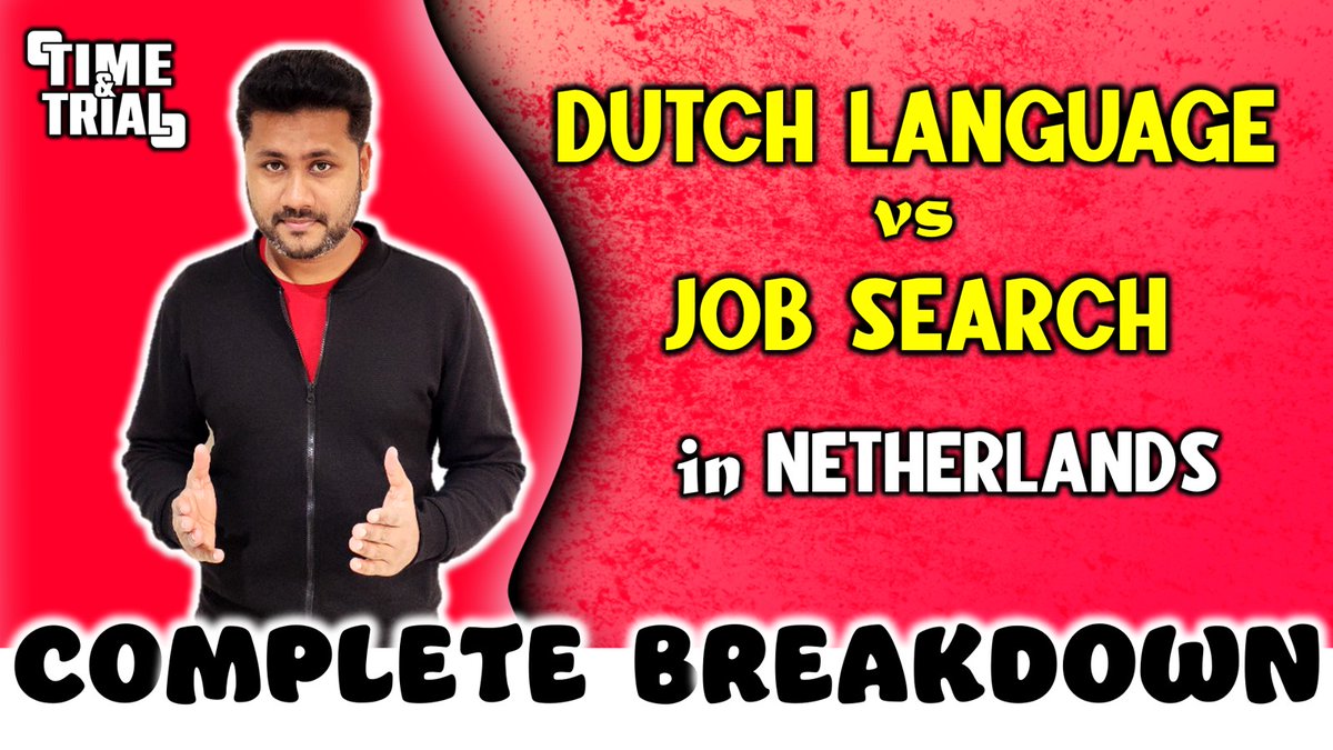 Is Dutch language a barrier in your job search in Netherlands. Tips to break this barrier. Complete breakdown in this video. Link 👇
#timeandtrial #netherlands #jobsearchtips #dutchlanguage 

youtu.be/G5GPebYJX8I