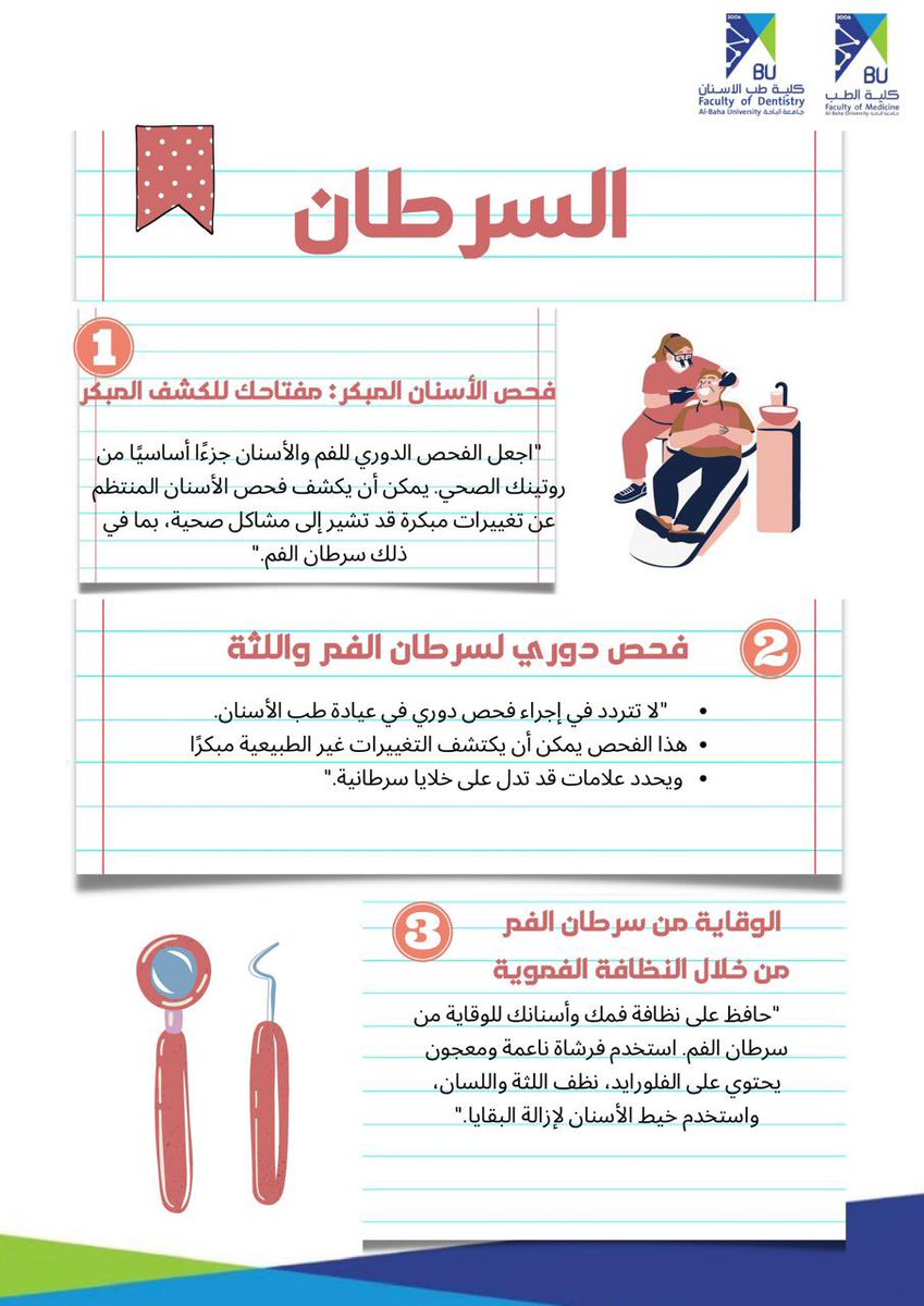 bu_dsa1's tweet photo. #جامعة_الباحة
#عمادة_شؤون_الطلاب
مشاركة #نادي_أطباء_المستقبل بـ #كلية_الطب بالشراكة مع #نادي_طب_الاسنان بمناسبة #اليوم_العالمي_للسرطان 🧬
#Cancer_Day https://t.co/qdrulIrpnW