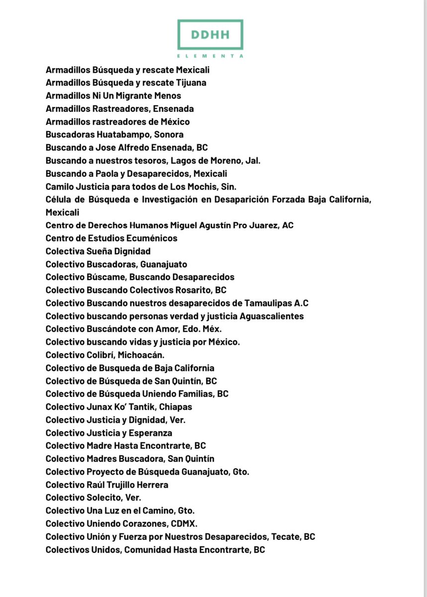 Elementa DDHH tweet media