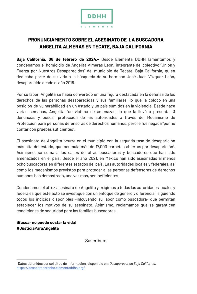 Elementa DDHH tweet media