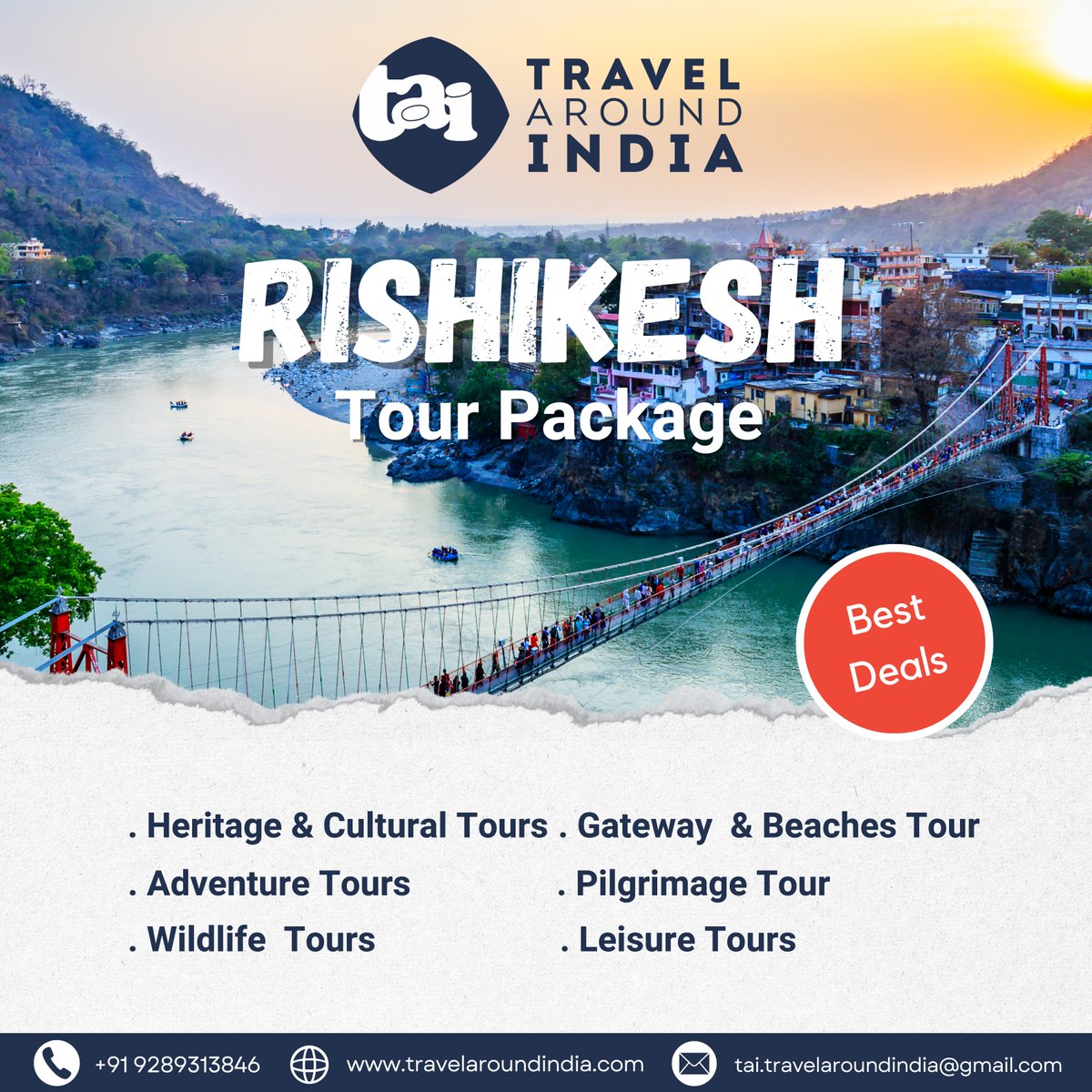 TravelAroundIn3's tweet image. Get best deals on Rishikesh Tour Packages with Travel Around India (travelaroundindia.com) BEST RATES GUARANTEE! Email us at tai.travelaroundindia@gmail.com

#rishikeshtourpackages
#rishikeshpackages
#rishikesh
#tai
#travelaroundindia
#india
#lakshmanjhula