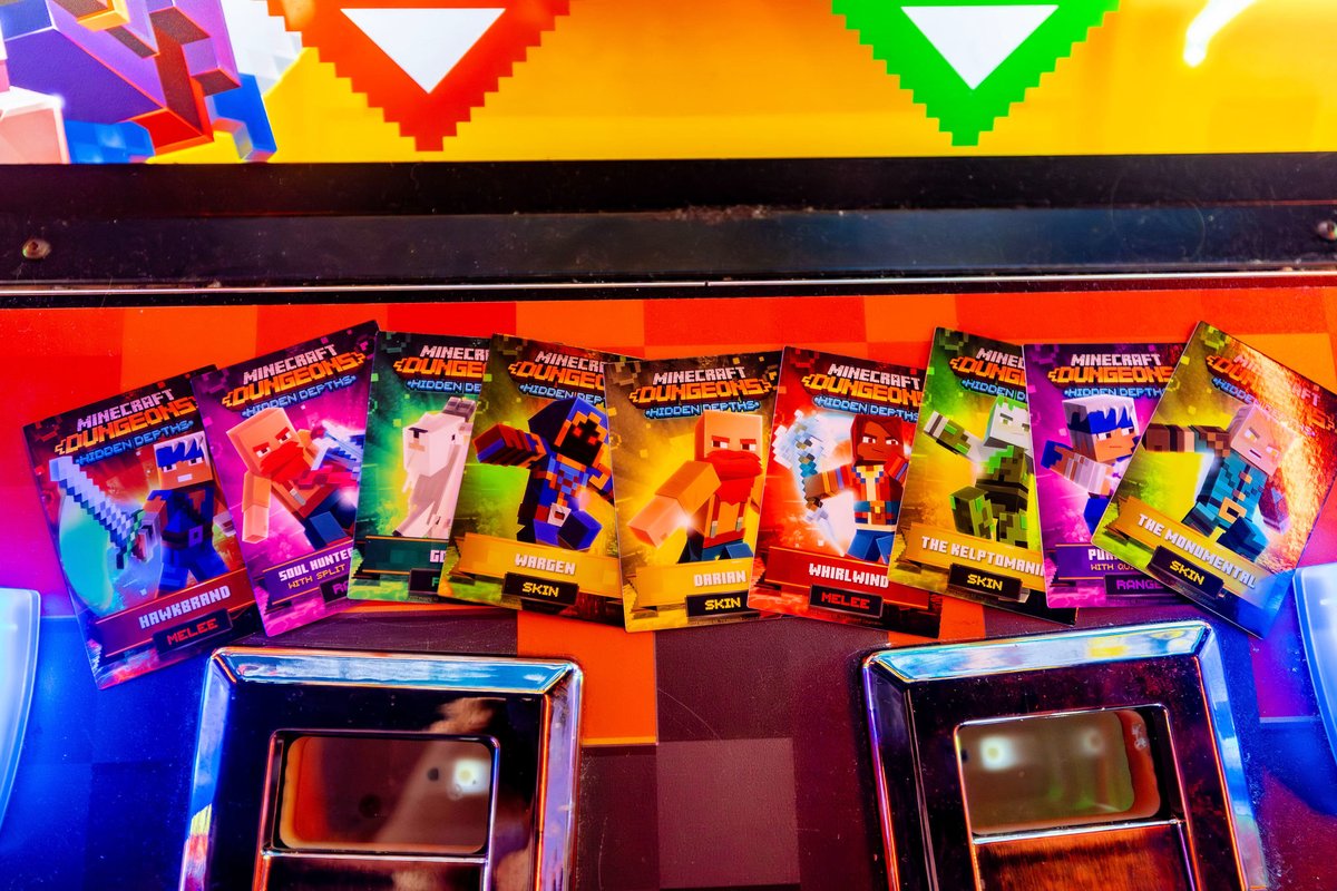 rawthrills's tweet photo. So many cards to collect - 98 to be exact! Not to mention, more series in the works! What Minecraft Dungeons Arcade challenge will be revealed next? Stay tuned! #Creepersgonnacreep #minecraftdungeonsarcade #minecraft https://t.co/xbyDK2OB2Q
