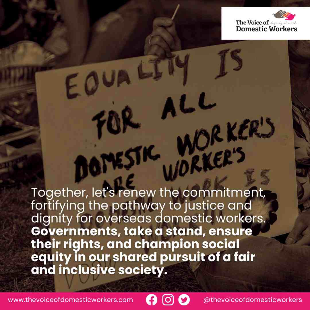 Together, let's renew the commitment, fortifying the pathway to justice and dignity for overseas domestic workers. Support our projects here:  bit.ly/VODWDonateNow