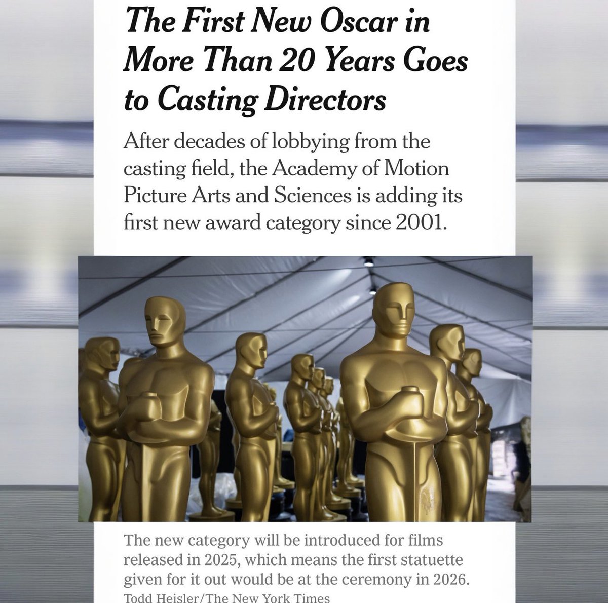 DUDE. what wonderful news! more importantly THANK YOU to so many Casting Directors, Peers, Mentors, Casting Legends Past and Present who, for decades, worked so hard to make this happen ♥️ Kim Coleman, Richard Hicks, David Rubin, Debra Zane, Bernie Telsey, Lora Kennedy #Oscars