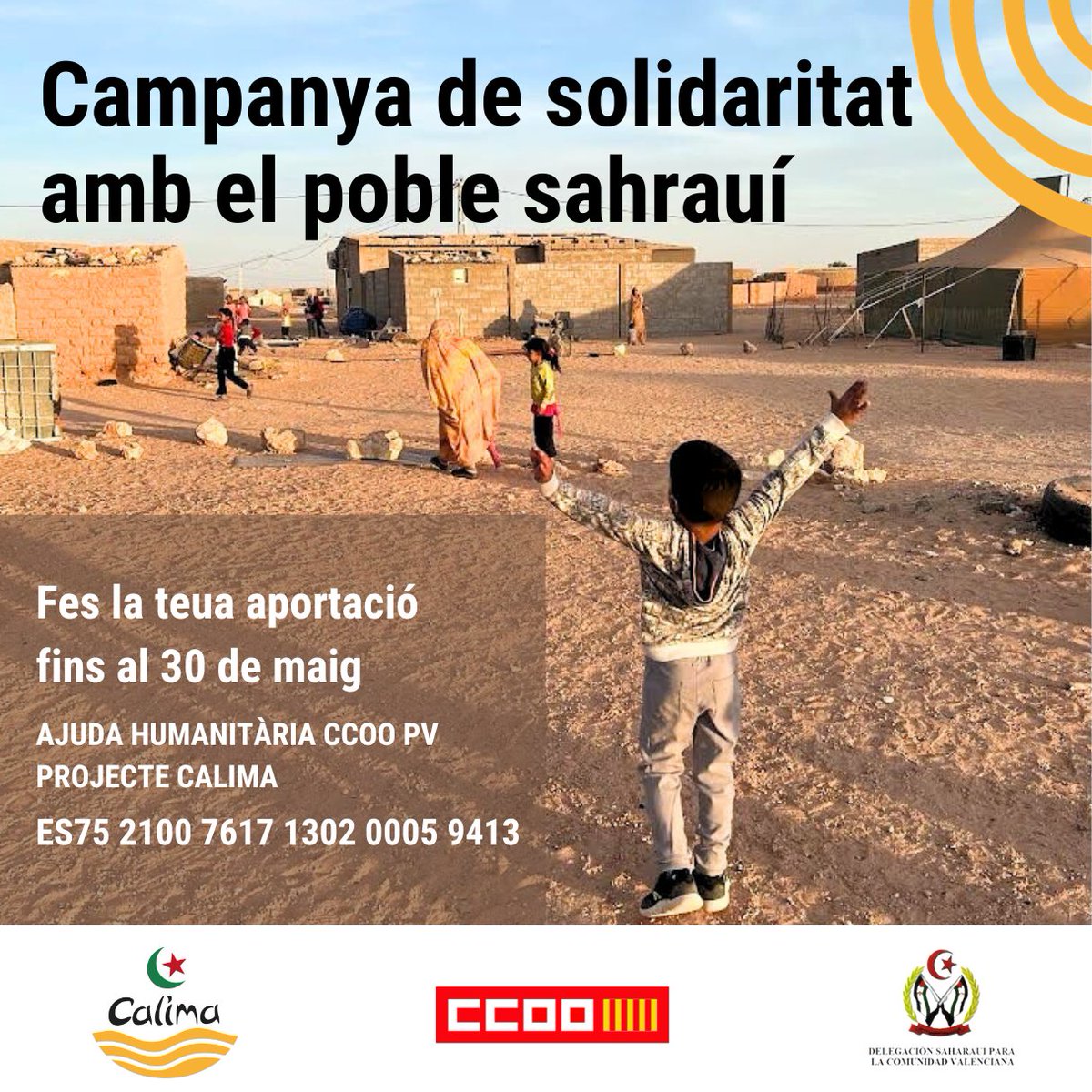 🔻Isa Barrajón (@isa_barrajon) on Twitter photo ⛺️ La gestió es realitza directament de la mà del <a href="/Polisario_/">Frente POLISARIO</a> (Govern Sahrauí), <a href="/ZemmurV/">Zemmur, Asociación de Saharauis en Valencia 🇪🇭</a> (Associació de gent sahrauí de València) i la coordinadora d’associacions que treballen amb la discapacitat al Sàhara.
Ajudem a la infància sahrauí💕
#SàharaLliure ⛺️ La gestió es realitza directament de la mà del <a href="/Polisario_/">Frente POLISARIO</a> (Govern Sahrauí), <a href="/ZemmurV/">Zemmur, Asociación de Saharauis en Valencia 🇪🇭</a> (Associació de gent sahrauí de València) i la coordinadora d’associacions que treballen amb la discapacitat al Sàhara.
Ajudem a la infància sahrauí💕
#SàharaLliure