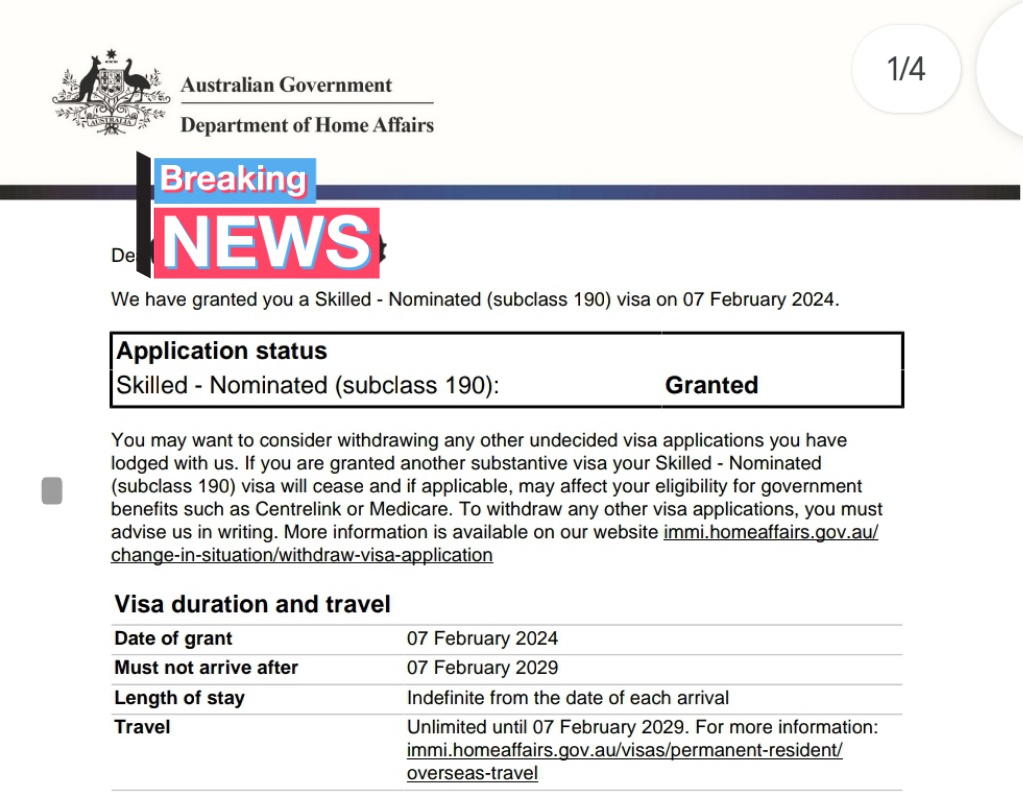 Guess what came in the mail today!!!!

Super excited to have received this. 

Definitely, if everything else fails, be sure to continue trusting the process!

#190VISA #Australia