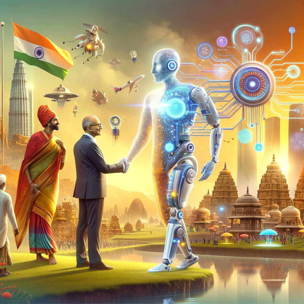 vadooai's tweet image. #Microsoft announces a groundbreaking partnership to develop AI with India! @SatyaNadella&apos;s vision: &apos;AI for everyone. We aim to be India&apos;s most trusted partner in this journey.&apos; A leap towards innovation and trust in technology. #MicrosoftAI #TechForIndia #InnovationPartnership