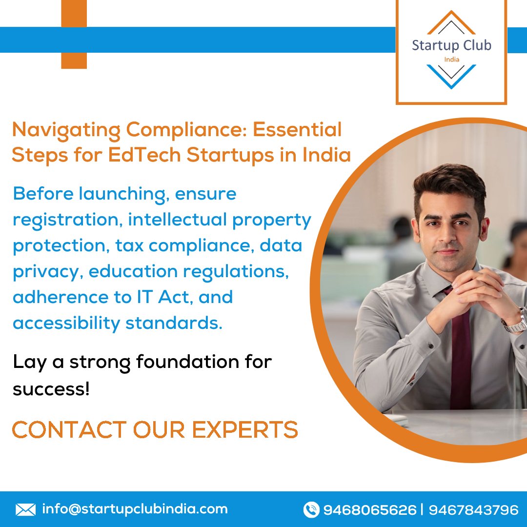 Legiance4's tweet image. Navigating Compliance: Essential Steps for EdTech Startups in India! 📚💡Discover key strategies to ensure regulatory adherence and foster growth. 

#EdTechStartups #ComplianceManagement #RegulatoryCompliance #StartupIndia #EducationTechnology #Entrepreneurship #LegalCompliance