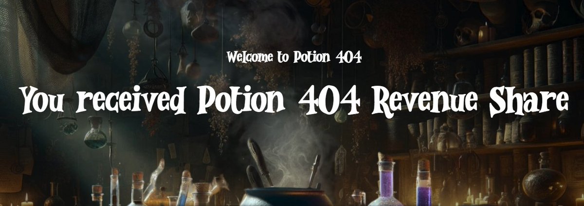 pnsearch's tweet photo. Potion 404 revenue share is live https://t.co/fBpiO4sAtY https://t.co/KDuGkywdZ0