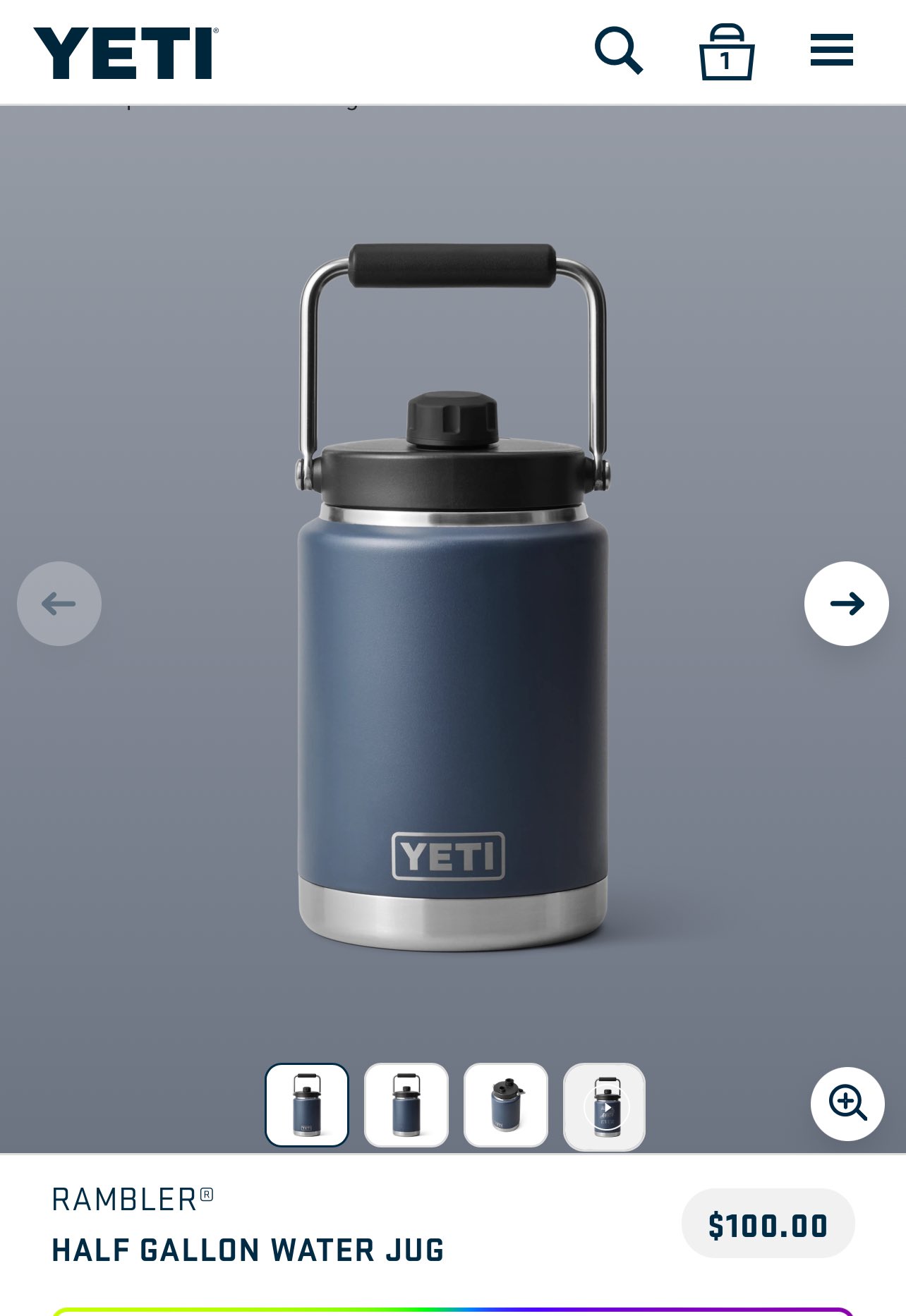 YETI Rambler 1ガロン ジャグ ネイビー（𝙈𝙖𝙠𝙤