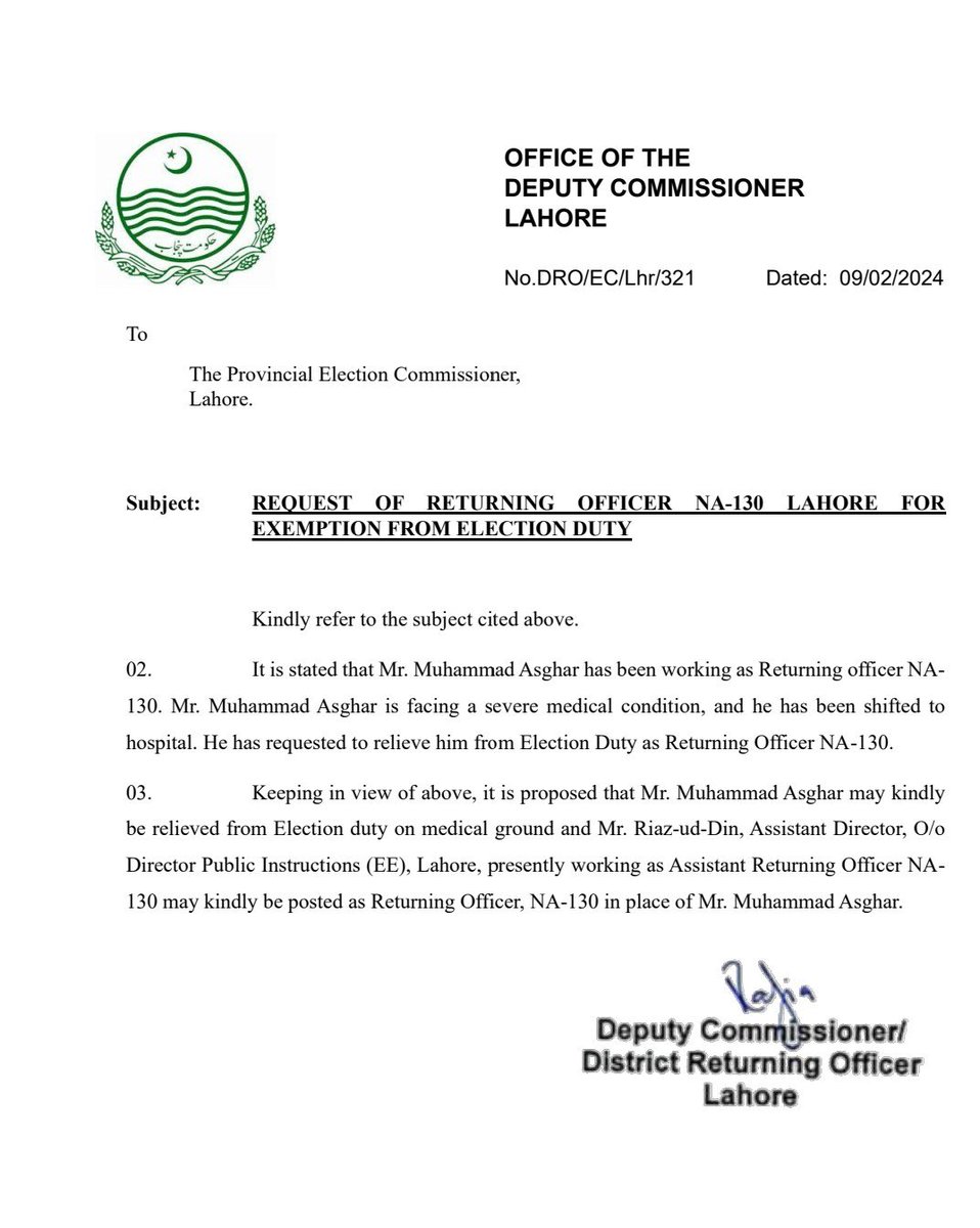 How can you change RO after next day of Election? Muhammad Asghar has denied giving fake result for Nawaz Sharif and is being sent on medical leave. That’s why there is no stamp on Form 47. <a href="/PTIofficial/">PTI</a> <a href="/Hammad_Azhar/">Hammad Azhar</a> <a href="/AzharMashwaniPk/">Azhar Mashwani (official)</a>