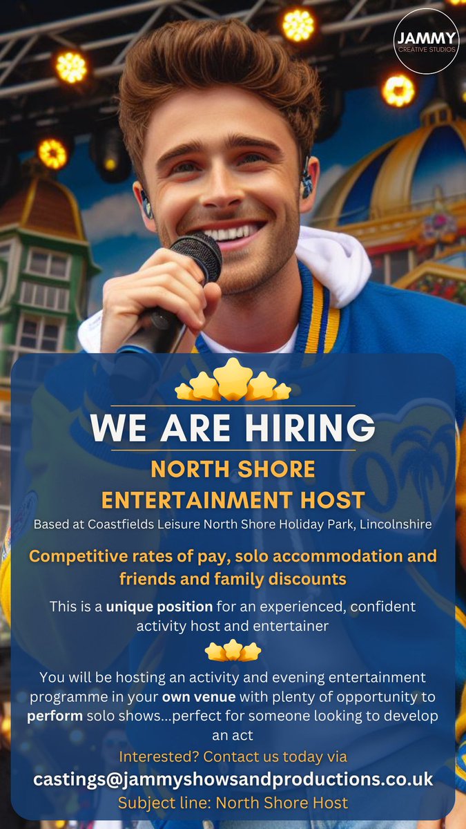 CASTING

We're seeking a main stage presenter for a fantastic venue for the 2024 season (March to Nov).

Details below.

#castings #presenter #mainstage #2024season
