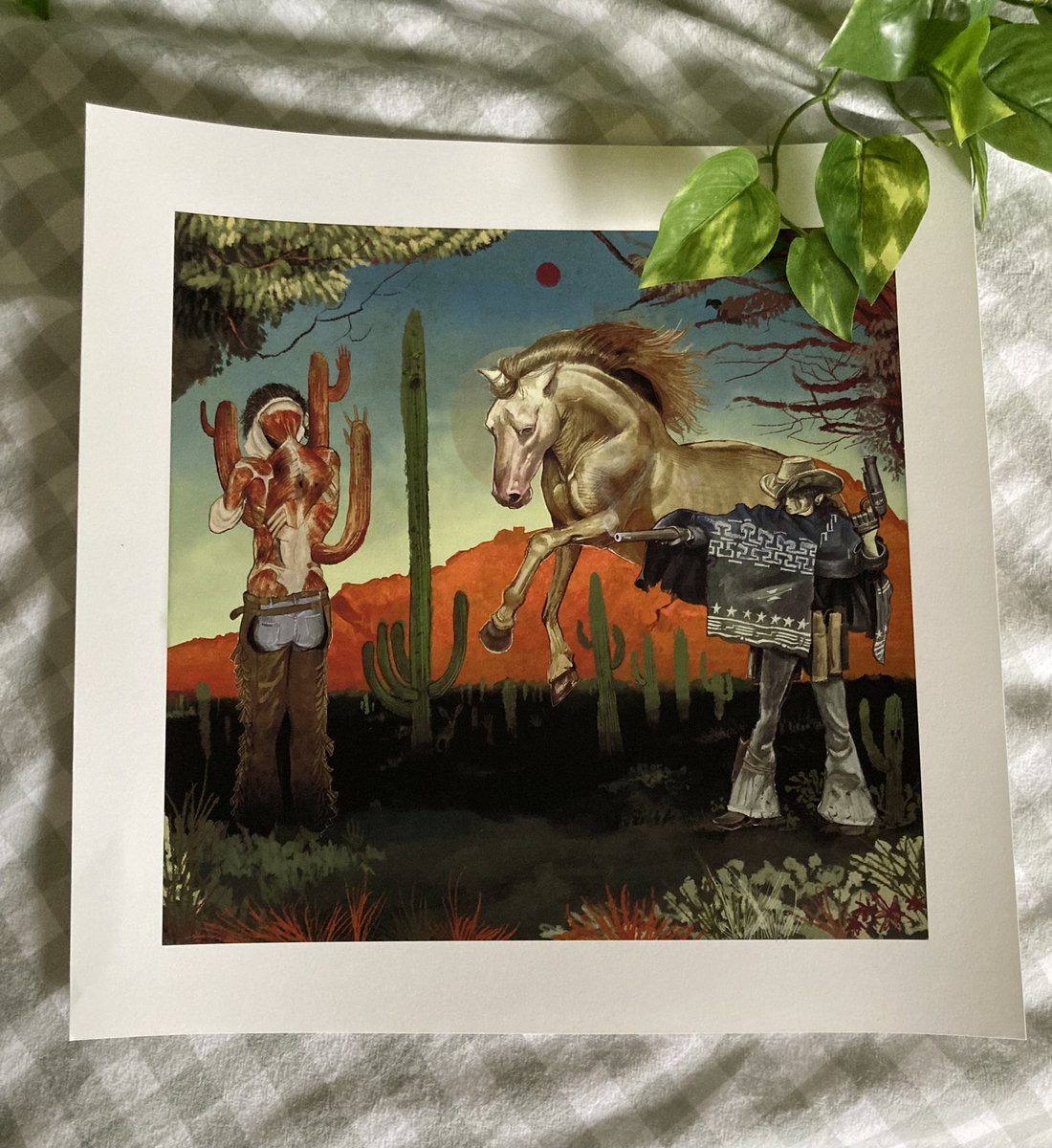 @svvshi finally own Cowboy, literally couldn’t stop thinking about it from the moment I saw it, so beyond happy that I can now hang it in my room! (Thank you for adding it to inpint when I asked lmao) ദ്ദി ˉ͈̀꒳ˉ͈́ )✧