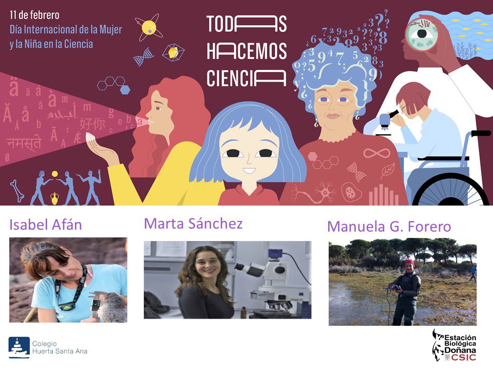 Hoy comenzamos con la primera de una serie de charlas organizadas poe el #CSIC en el marco de la conmemoración del 11F, Dia de las Mujeres y las Niñas en la Ciencia. Estaremos en el colegio #huertasanta en Gines (Sevilla)