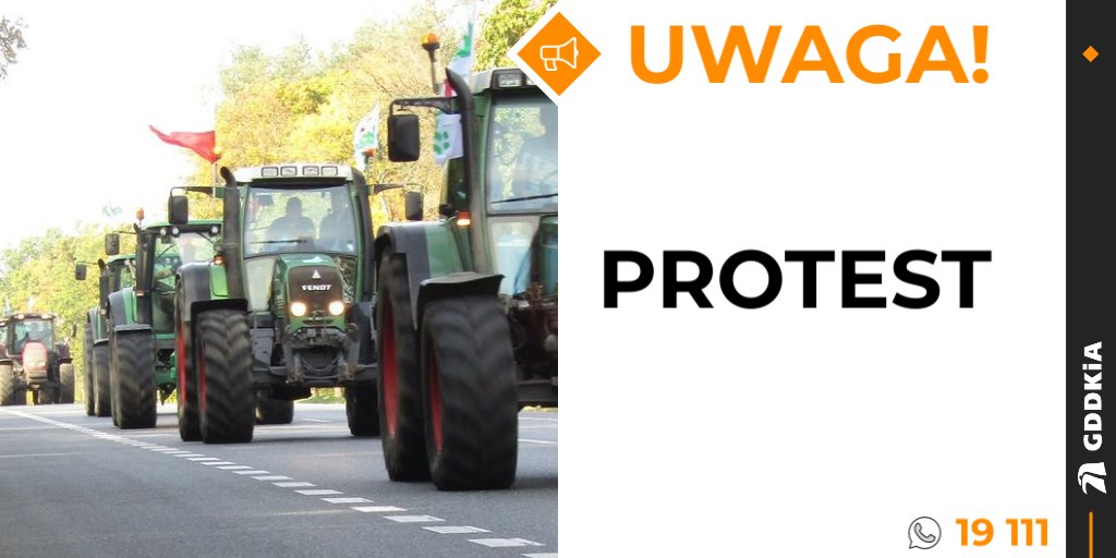 GDDKiA_B_stok's tweet photo. Dziś w woj. #podlaskie planowane są protesty rolników na drogach krajowych: #DK8-Suchowola, Sztabin, #DK8i/#DK16 Augustów-Raczki, #DK19-Boćki, Wojszki, #DK61-Marianowo, #DK63-Czyżew, #DK64-Jeżewo, #DK65-Grajewo, Knyszyn, #DK66 – Brańsk. Protestujący będą też na #S8 (w. Kołaki). https://t.co/JvbwjcFgaC